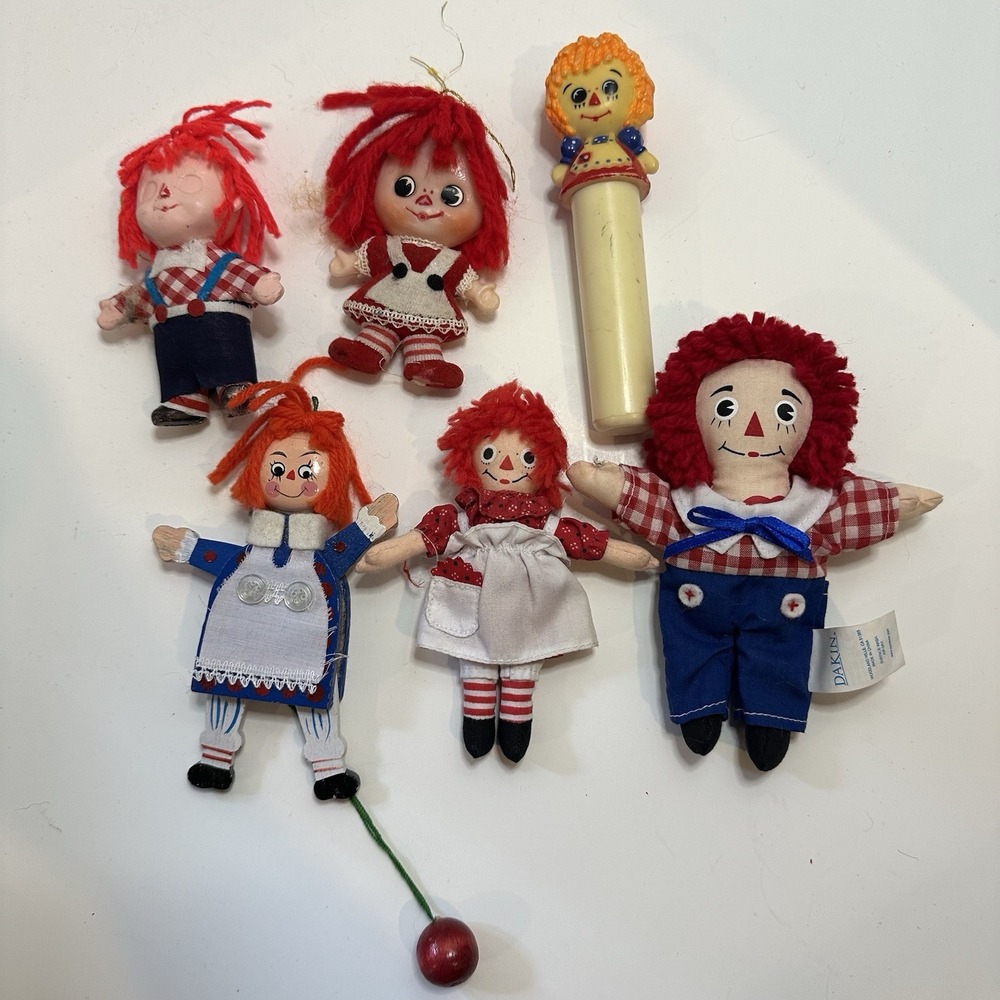 Vintage Raggedy Ann Lot Dakin Small  Toy Lot‎